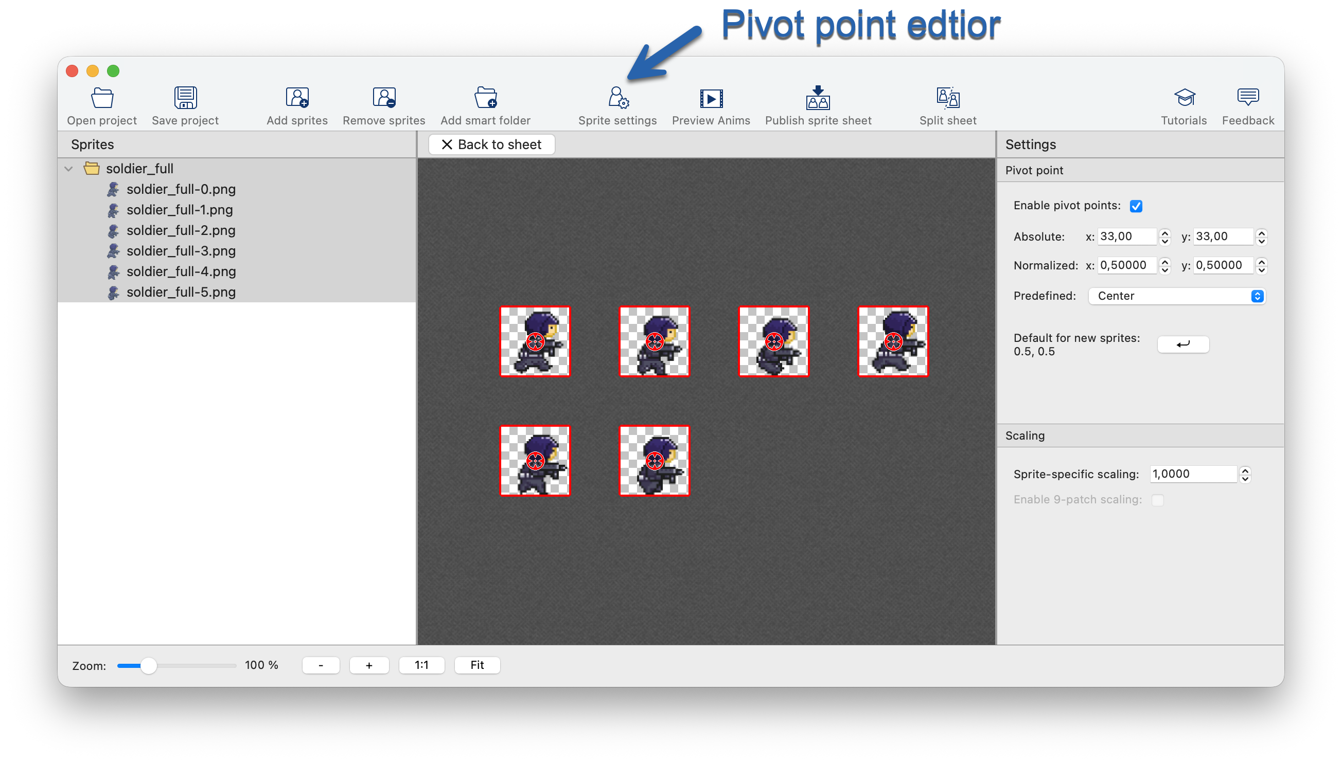 Editing pivot points for ORX in TexturePacker